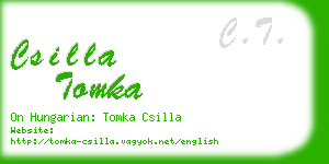 csilla tomka business card